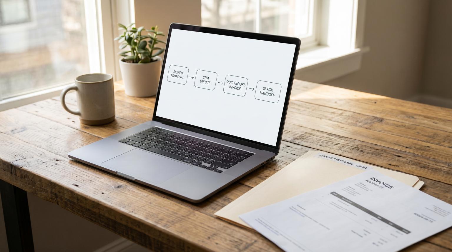 Signed Proposal to Paid Invoice with Business Automation with Zapier