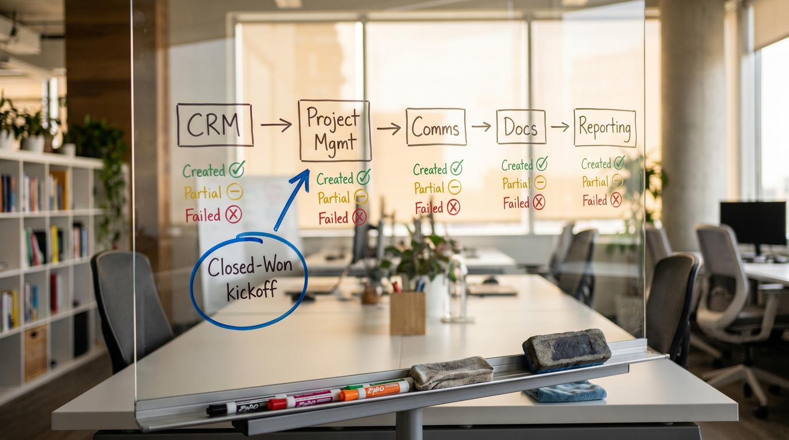 Build a Closed Won Kickoff That Spins Up Projects Channels and Folders Without Rework