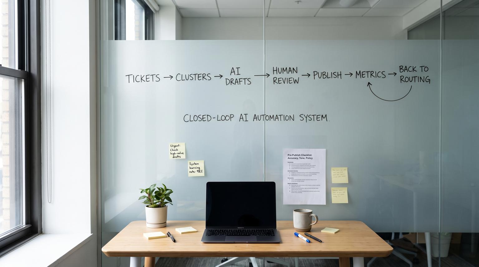 Make AI-powered customer service automation reduce tickets by turning solved issues into governed help center updates