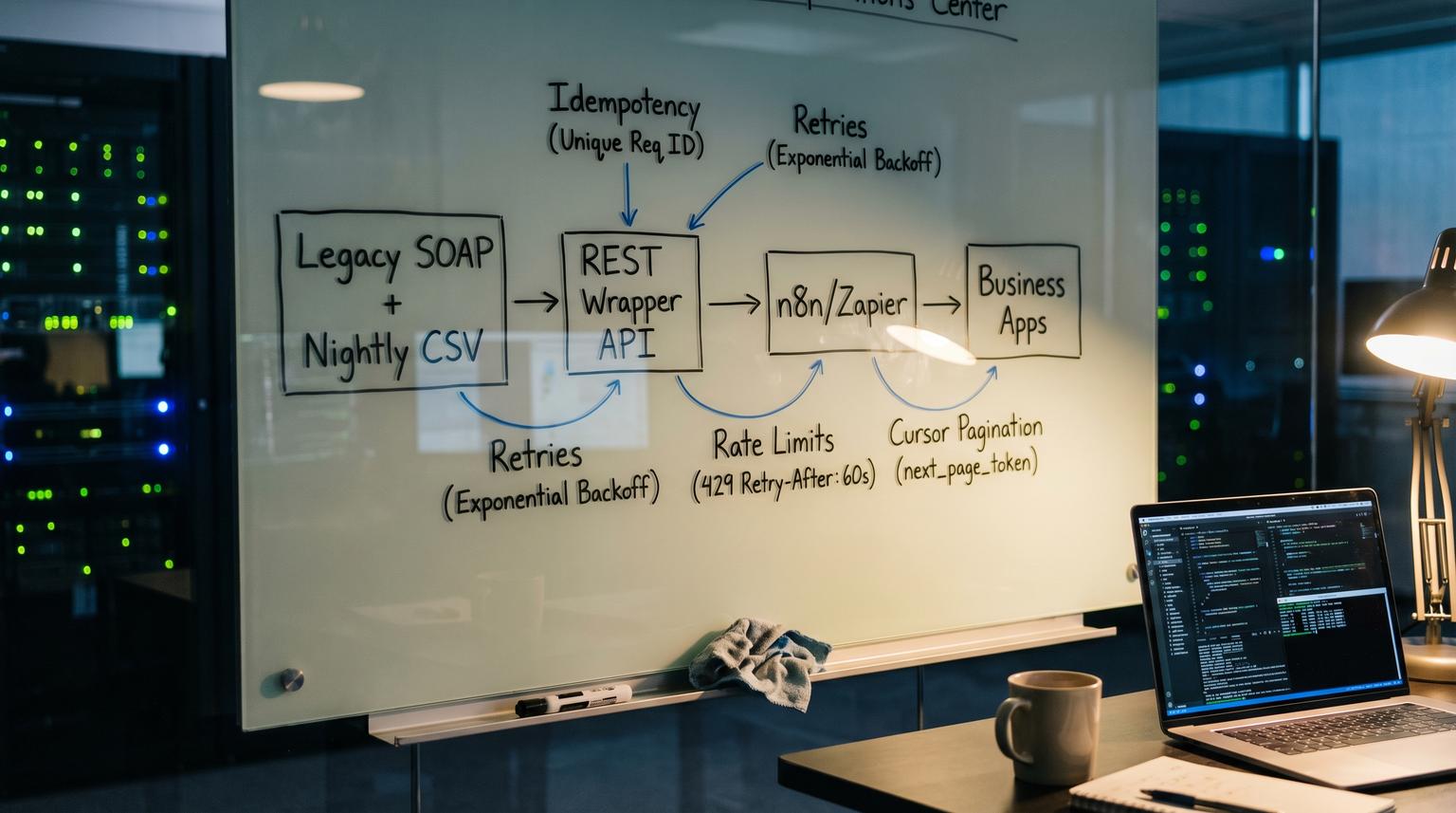 Legacy SOAP or CSV blocking your workflows Build a REST wrapper n8n and Zapier can trust