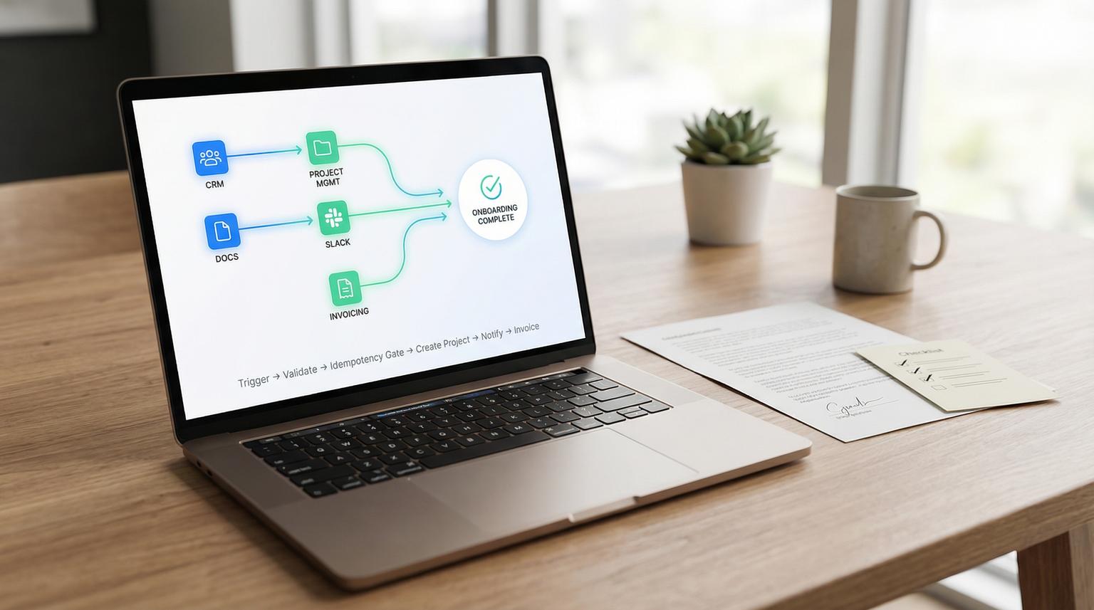 Turn a Signed Contract Into a Live Project Without Chaos Using No Code Automation
