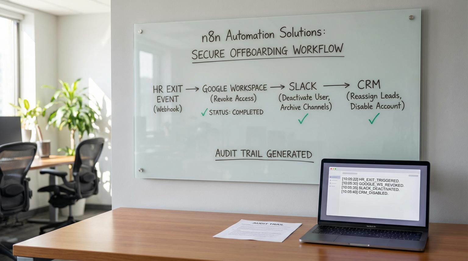 Employee Offboarding Without Access Gaps Using n8n Automation Solutions