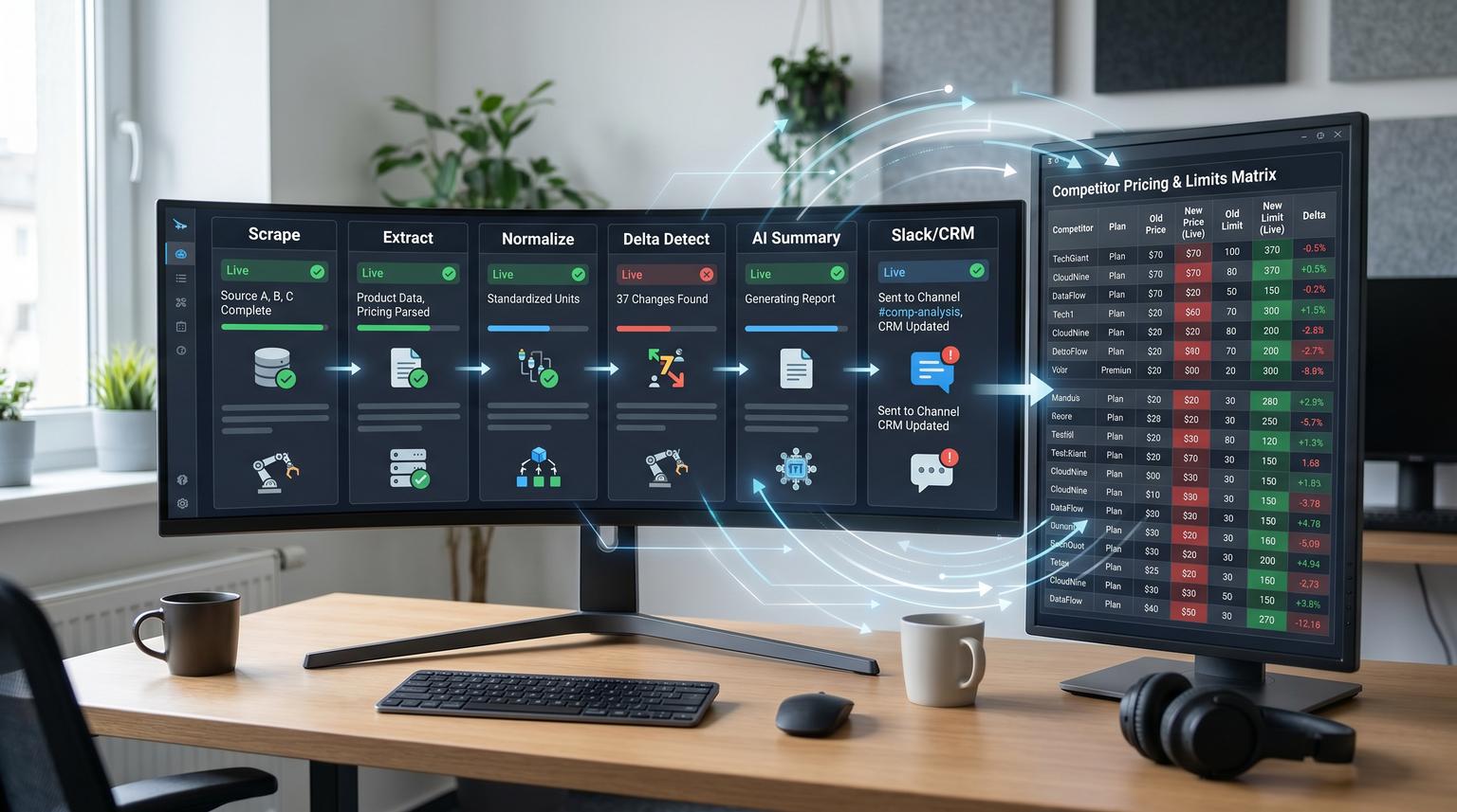 Never Miss a Pricing Change Again with Web Scraping for Competitor Analysis That Feeds Slack and Your CRM