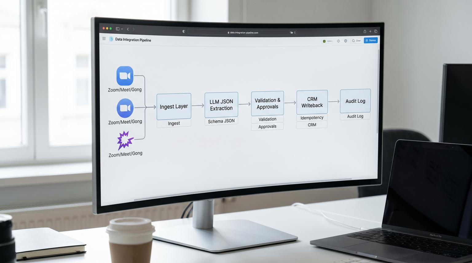 Clean pipeline data from every call with AI integration services that write to your CRM safely