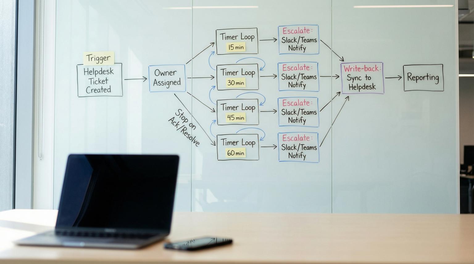 Stop Missing SLA Breaches With a No Code Workflow Integration for 60 Minute Ticket Escalation
