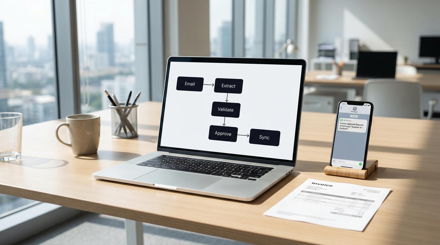 From emailed PDFs to approved QuickBooks bills with AI workflow integration