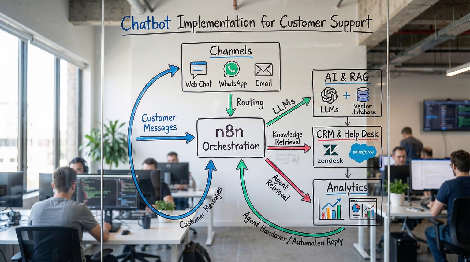 End-to-End Guide to Chatbot Implementation for Customer Support With n8n and AI