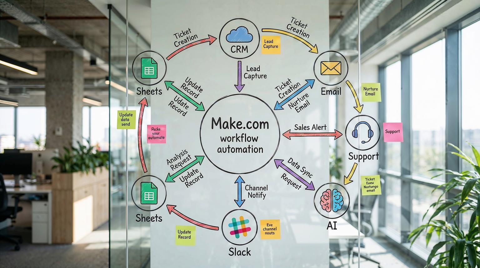 Make.com Workflow Automation: Real-World CRM, Email, and Support Use Cases